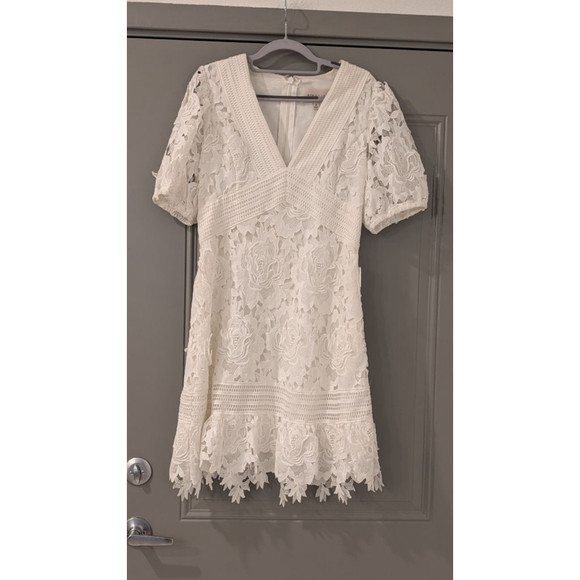 Adelyn Rae Dresses & Skirts - Women's Adelyn Rae White Lace Dress M